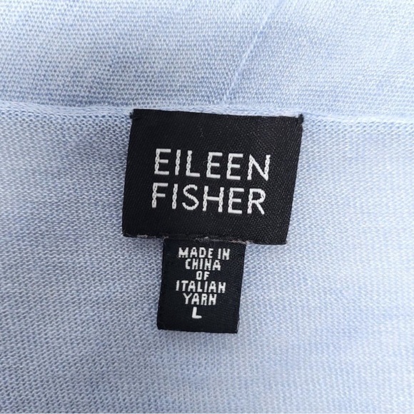 Eileen Fisher Womens Open Front Cardigan Size L Long Sleeve Light
Blue - Picture 2 of 7